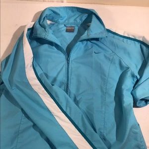 Nike cropped tracksuit large blue